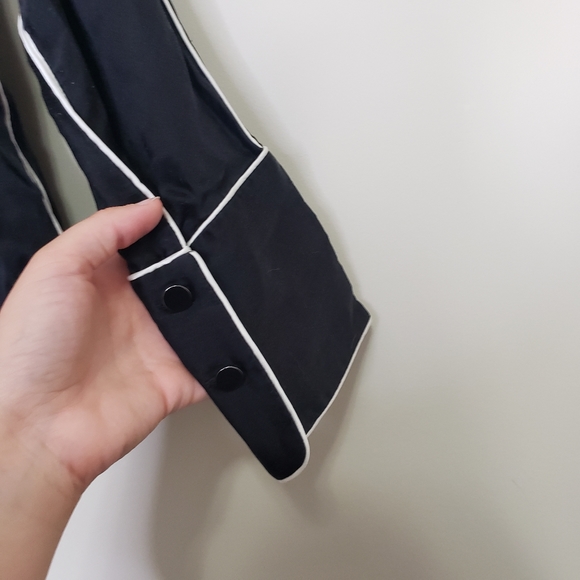 Jason Wu piped silk charmeuse blouse in black xs - Picture 7 of 7